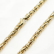 14K Yellow Gold Hollow Franco Chain